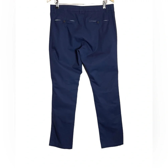 Bonobos Slim Tailored Chino Pants Size 32 Golf Preppy Washed Navy Blue - Picture 3 of 8